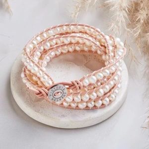 NEW: Victoria Emerson Pearls on Blush Wrap Bracelet